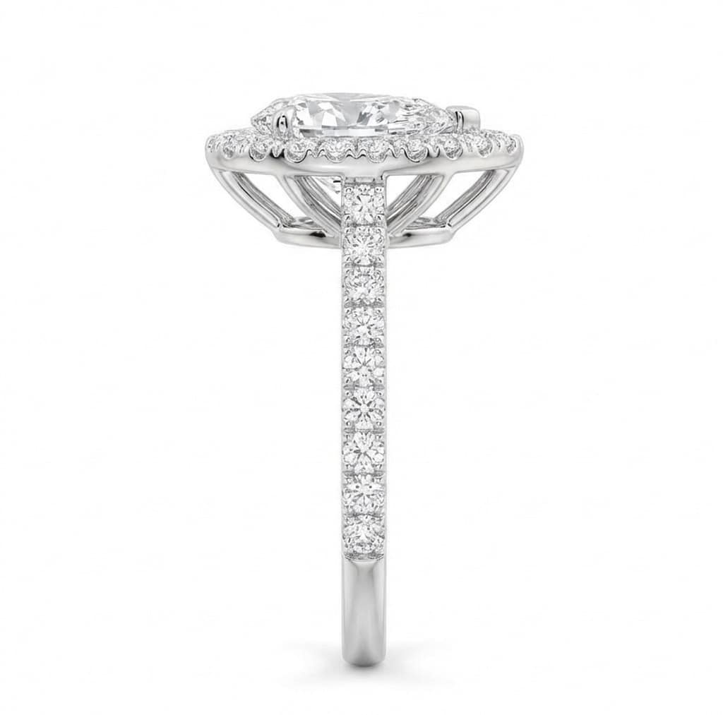 Pear Cut Halo Ring - Diamond Boulevard Burnside